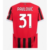 Pánský Fotbalový dres AC Milan Strahinja Pavlovic #31 2024-25 Domácí Krátký Rukáv